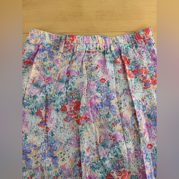 Vintage Women’s Lady Foot Locker Deadstock Floral Button Cotton Slit Ankle Skirt - Picture 4 of 7
